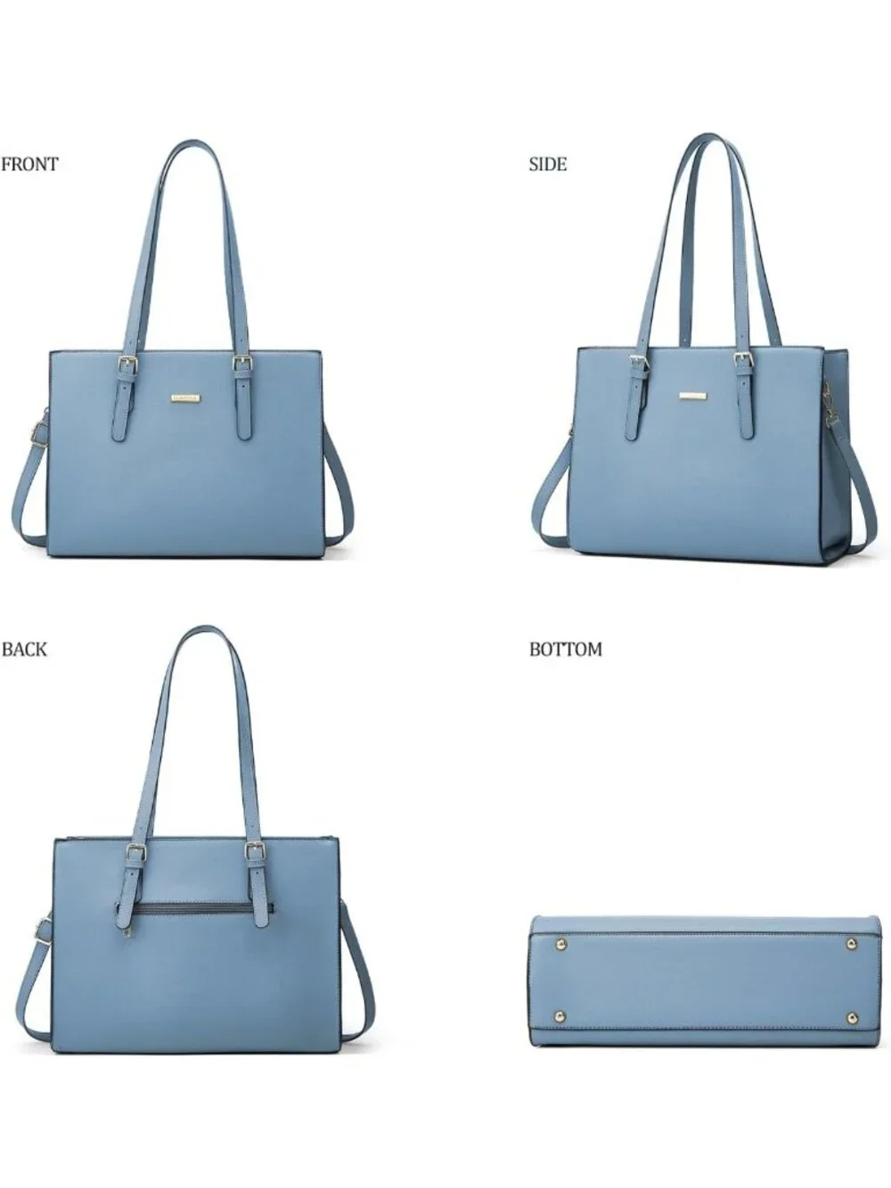 Stylish Women's Synthetic Leather Tote & Shoulder Bag Set - Chic Satchel Purse